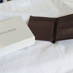 Dooney & Bourke Dark Brown Leather Bifold Card Holder